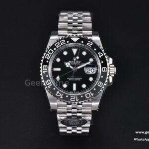 GMT Master II 126710 GRNR 40mm Clean CF 904L Black/Gray Bezel Black Dial Jubilee Bracelet DD3285
