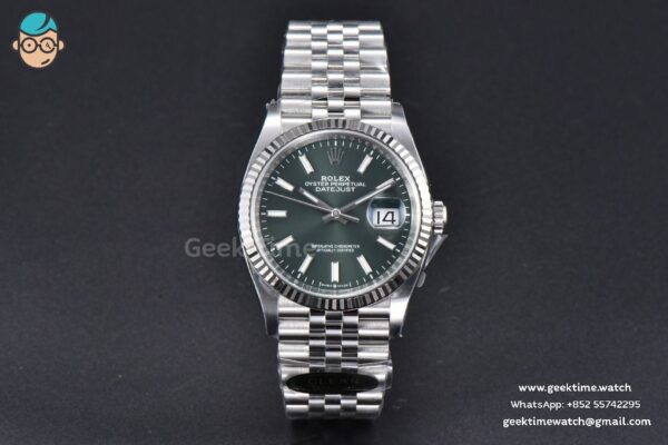 DateJust 36MM 126234 Clean CF Mint Green Dial Jubilee Bracelet VR3235 - Image 2