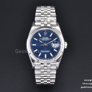 DateJust 36mm 904L VSF blaues gemustertes Zifferblatt Jubilee VS3235