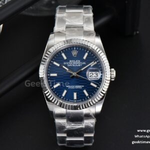 DateJust 36mm BPF blaues gemustertes Zifferblatt Oyster-Armband A2824