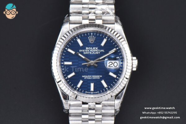 DateJust 36MM 904L VSF Blue Motif Dial Jubilee VS3235 - Image 3