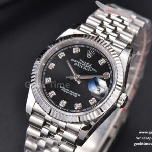 DateJust 36mm SS GMF Black Dial Diamond Marker Jubilee Bracelet VR3235
