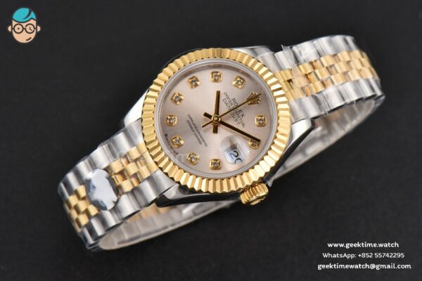 DateJust 28MM Ladies WF YG/SS Silver Dial Diamond Marker Jubilee Bracelet A2236 - Image 4