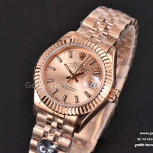 DateJust 28MM Ladies WF RG RG Dial Lume Marker Jubilee Bracelet A2236