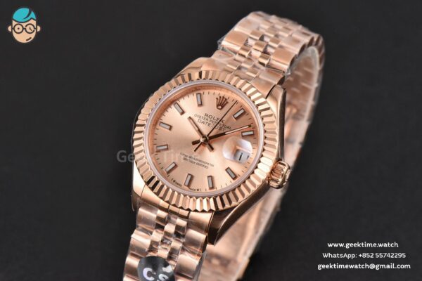 DateJust 28MM Ladies WF RG RG Dial Lume Marker Jubilee Bracelet A2236