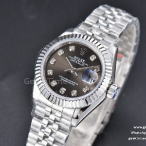 DateJust 28MM WF Gray Dial Diamond Marker Jubilee Bracelet A2671
