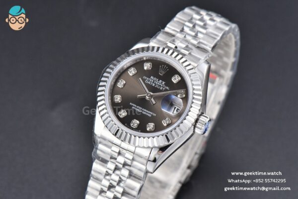 DateJust 28MM WF Gray Dial Diamond Marker Jubilee Bracelet A2671