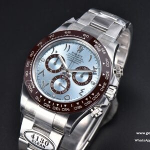 Daytona 116506 40mm Clean CF Ice Blue Dial Arabic Markers SS Bracelet SA4130