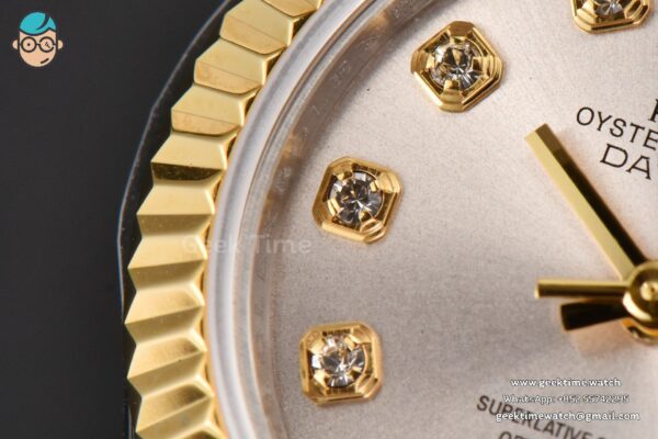 DateJust 28MM Ladies WF YG/SS Silver Dial Diamond Marker Jubilee Bracelet A2236 - Image 6