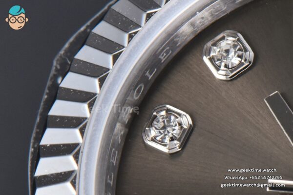 DateJust 28MM WF Gray Dial Diamond Marker Jubilee Bracelet A2671 - Image 6