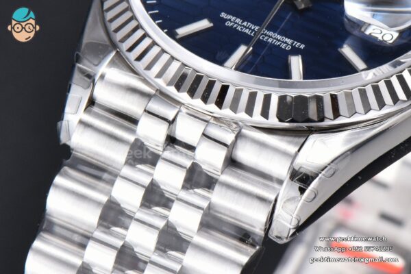 DateJust 36MM 904L VSF Blue Motif Dial Jubilee VS3235 - Image 7