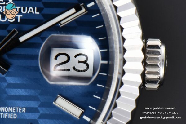 DateJust 36MM BPF Blue Motif Dial Oyster Bracelet A2824 - Image 7