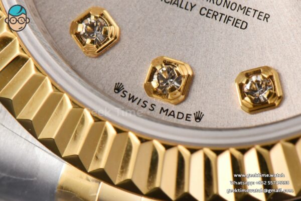 DateJust 28MM Ladies WF YG/SS Silver Dial Diamond Marker Jubilee Bracelet A2236 - Image 8