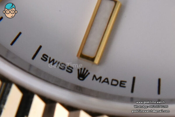 DateJust 36MM 904L YG/SS GMF Fluted Bezel White Dial Lume Marker Jubilee Bracelet VR3235 - Image 8