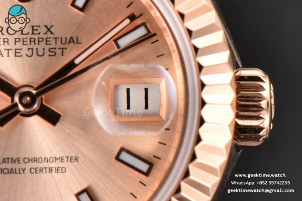 DateJust 28MM Ladies WF RG RG Dial Lume Marker Jubilee Bracelet A2236 - Image 16