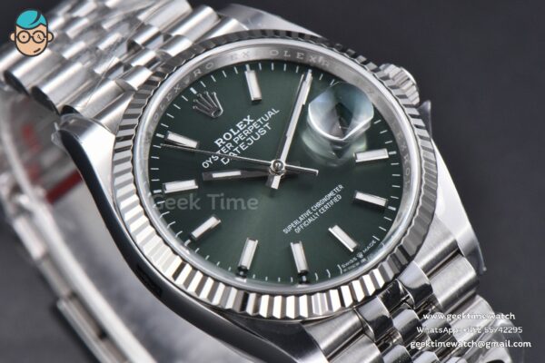 DateJust 36MM 126234 Clean CF Mint Green Dial Jubilee Bracelet VR3235 - Image 9