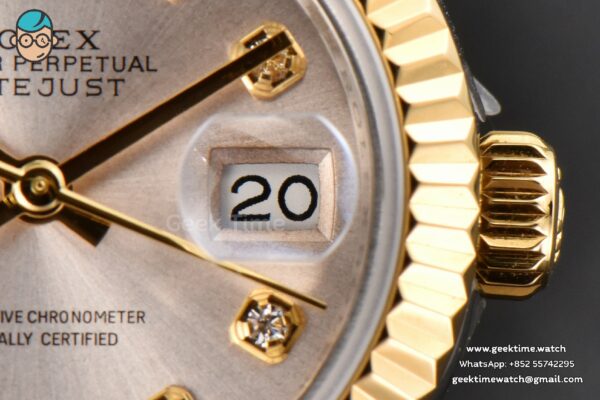 DateJust 28MM Ladies WF YG/SS Silver Dial Diamond Marker Jubilee Bracelet A2236 - Image 9