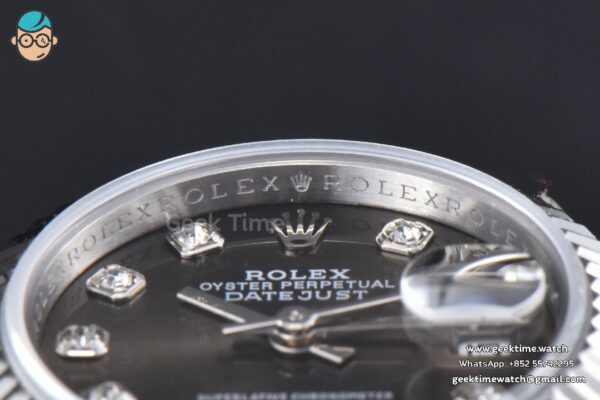 DateJust 28MM WF Gray Dial Diamond Marker Jubilee Bracelet A2671 - Image 10