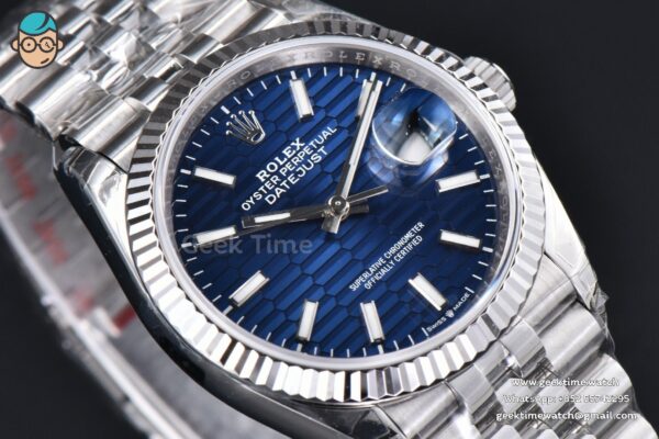 DateJust 36MM 904L VSF Blue Motif Dial Jubilee VS3235 - Image 10