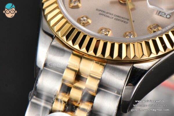 DateJust 28MM Ladies WF YG/SS Silver Dial Diamond Marker Jubilee Bracelet A2236 - Image 10