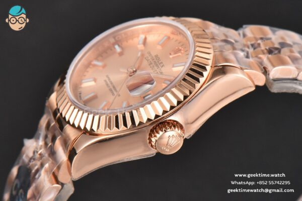 DateJust 28MM Ladies WF RG RG Dial Lume Marker Jubilee Bracelet A2236 - Image 19