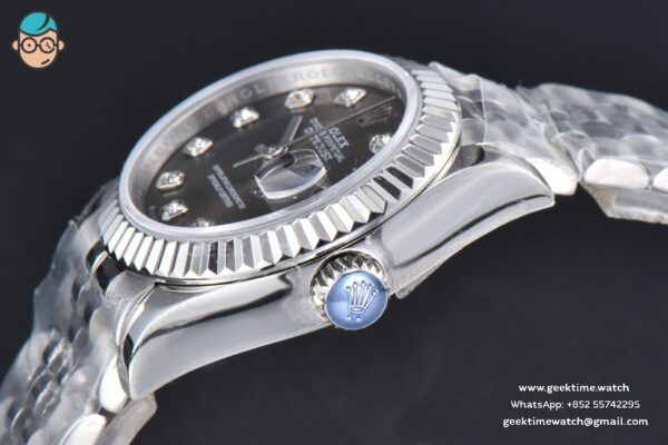 DateJust 28MM WF Gray Dial Diamond Marker Jubilee Bracelet A2671 - Image 11