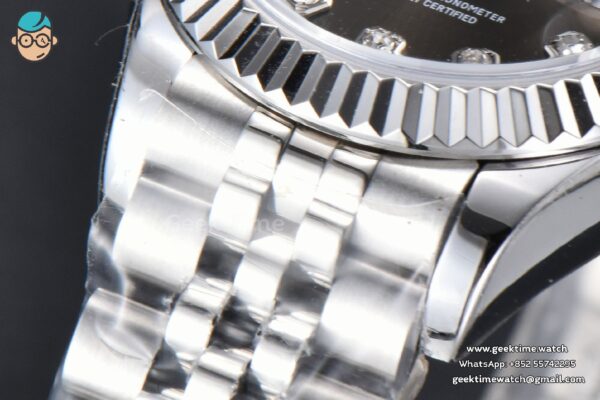 DateJust 28MM WF Gray Dial Diamond Marker Jubilee Bracelet A2671 - Image 12