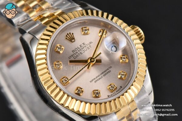 DateJust 28MM Ladies WF YG/SS Silver Dial Diamond Marker Jubilee Bracelet A2236 - Image 12