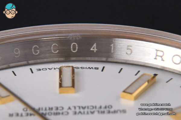 DateJust 36MM 904L YG/SS GMF Fluted Bezel White Dial Lume Marker Jubilee Bracelet VR3235 - Image 12