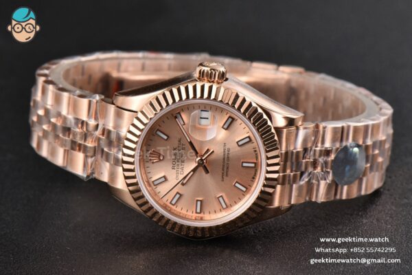 DateJust 28MM Ladies WF RG RG Dial Lume Marker Jubilee Bracelet A2236 - Image 27