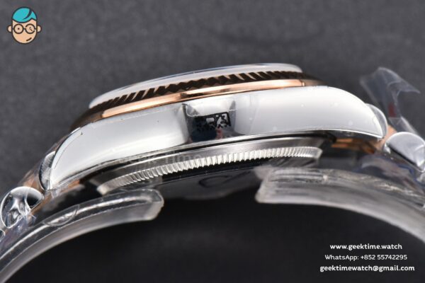 DateJust 31MM 904L RG/SS GMF Fluted Bezel Silver Flowers Dial Jubilee Bracelet A2824 - Image 17