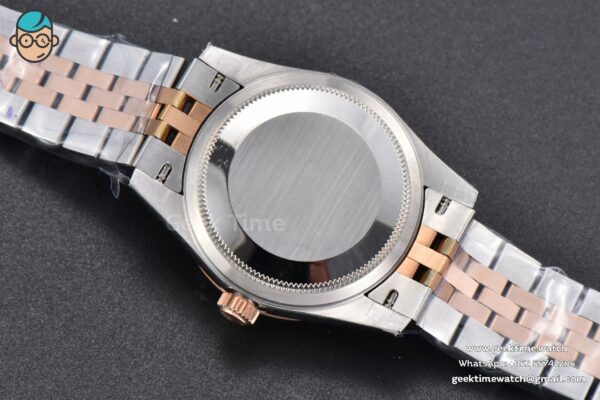 DateJust 31MM 904L RG/SS GMF Fluted Bezel Silver Flowers Dial Jubilee Bracelet A2824 - Image 18