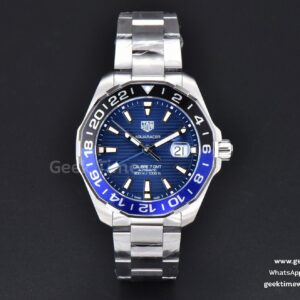 Aquaracer Caliber 5 GMT 43mm OF Blue/Black Bezel Blue Dial SS Bracelet SW200