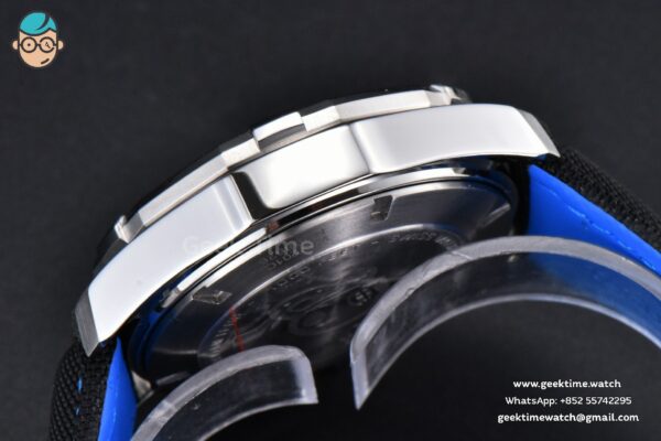Aquaracer Caliber 5 43mm OF Black Dial Blue Hand Black Nylon Strap SW200 - Image 12
