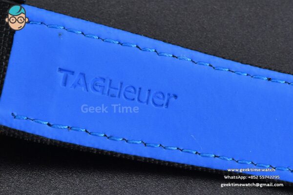 Aquaracer Caliber 5 43mm OF Black Dial Blue Hand Black Nylon Strap SW200 - Image 19