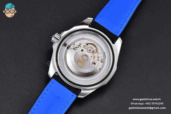 Aquaracer Caliber 5 43mm OF Black Dial Blue Hand Black Nylon Strap SW200 - Image 21