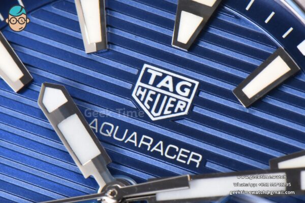 Aquaracer Caliber 5 GMT 43mm OF Blue/Black Bezel Blue Dial SS Bracelet SW200 - Image 8