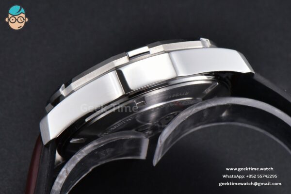 Aquaracer Caliber 5 43mm OF Black Dial Brown Hand Brown Leather Strap SW200 - Image 13