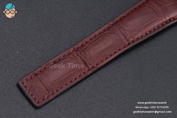 Aquaracer Caliber 5 43mm OF Black Dial Brown Hand Brown Leather Strap SW200 - Image 15