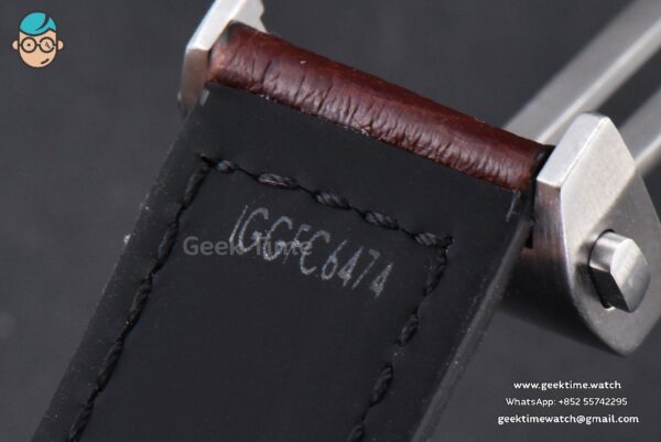 Aquaracer Caliber 5 43mm OF Black Dial Brown Hand Brown Leather Strap SW200 - Image 18