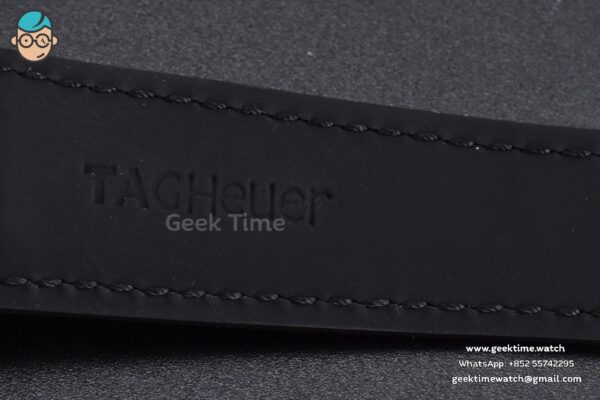 Aquaracer Caliber 5 43mm OF Black Dial Brown Hand Brown Leather Strap SW200 - Image 19