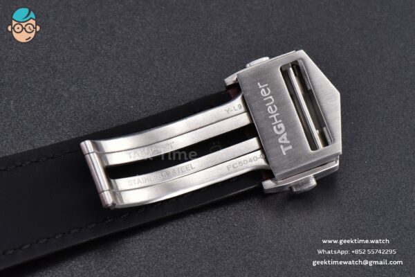 Aquaracer Caliber 5 43mm OF Black Dial Brown Hand Brown Leather Strap SW200 - Image 20