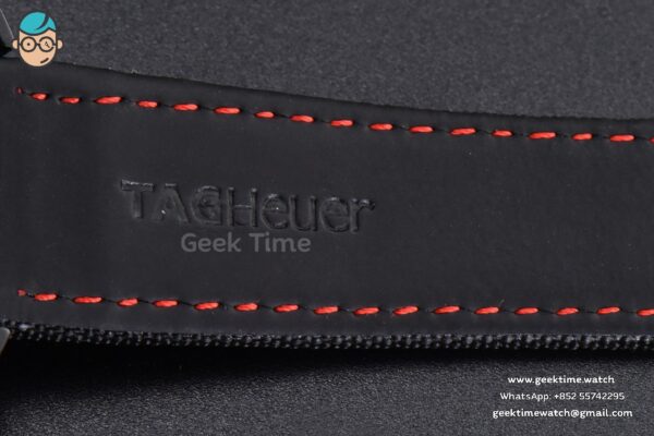 Aquaracer Caliber 5 43mm OF Ceramic Black Red Hand Dial Black Nylon Strap SW200 - Image 19