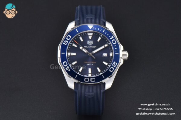 Aquaracer 300M 41mm OF Purple Dial Blue Rubber Strap - Image 2