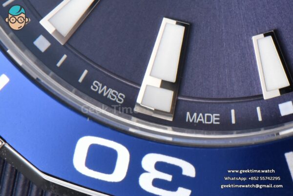 Aquaracer 300M 41mm OF Purple Dial Blue Rubber Strap - Image 6