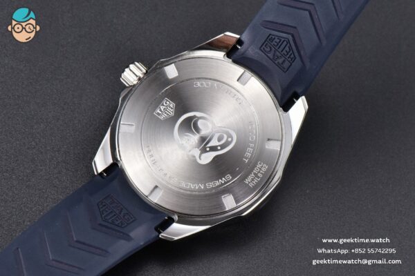 Aquaracer 300M 41mm OF Purple Dial Blue Rubber Strap - Image 19