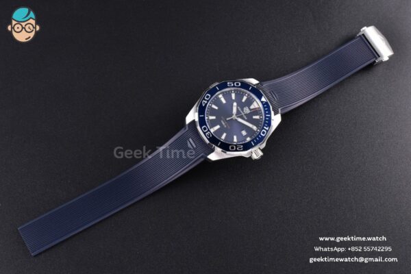 Aquaracer 300M 41mm OF Purple Dial Blue Rubber Strap - Image 21