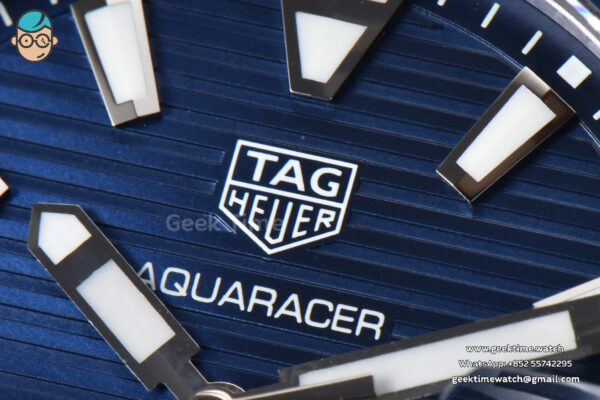 Aquaracer Caliber 5 43mm OF Dark Blue Dial Blue Rubber Strap SW200 - Image 3