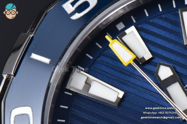 Aquaracer Caliber 5 43mm OF Dark Blue Dial Blue Rubber Strap SW200 - Image 5