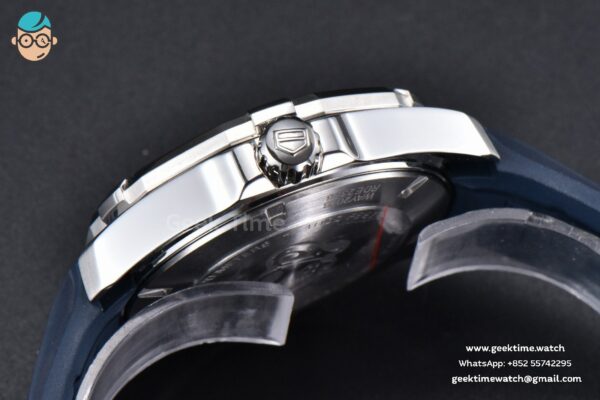 Aquaracer Caliber 5 43mm OF Dark Blue Dial Blue Rubber Strap SW200 - Image 12